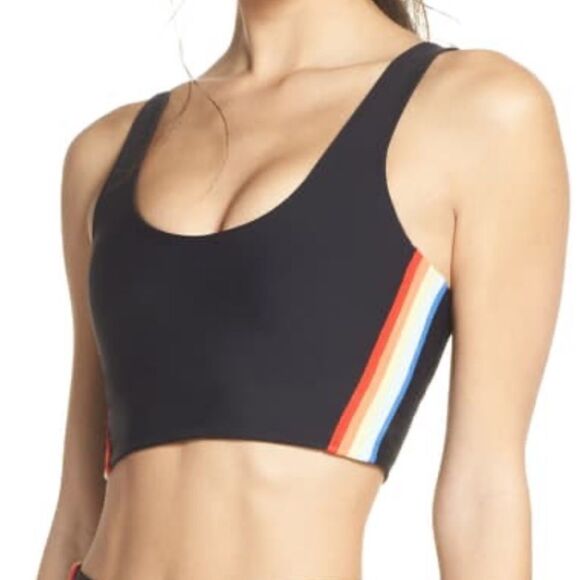 NWT Spiritual Gangster Shakti Brami Rainbow Stripe in Navy - Picture 4 of 11